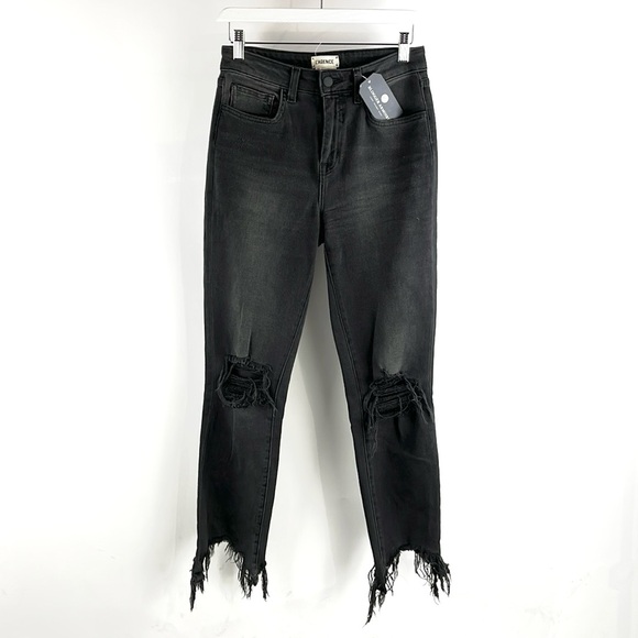 L'AGENCE High Line Nighttime Destruct High Rise Skinny Jeans - Picture 2 of 9